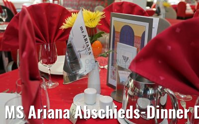MS Ariana Abschieds-Dinner Deko Panorama-Restaurant