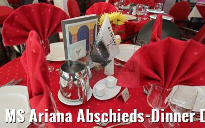 MS Ariana Abschieds-Dinner Deko Panorama-Restaurant