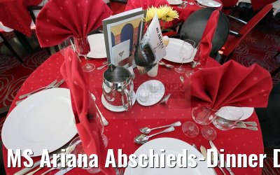 MS Ariana Abschieds-Dinner Deko Panorama-Restaurant
