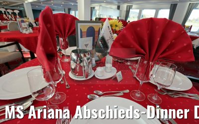MS Ariana Abschieds-Dinner Deko Panorama-Restaurant