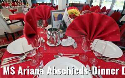 MS Ariana Abschieds-Dinner Deko Panorama-Restaurant