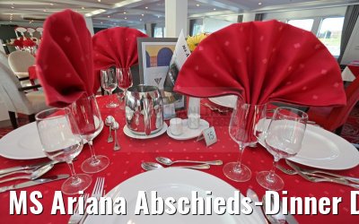 MS Ariana Abschieds-Dinner Deko Panorama-Restaurant