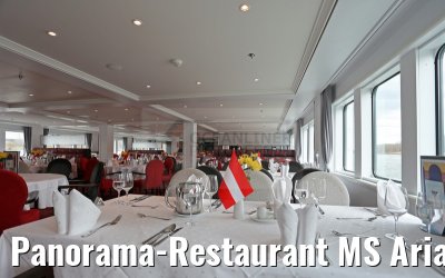 Panorama-Restaurant MS Ariana mit Dekoration Oesterreich 29.03.2015