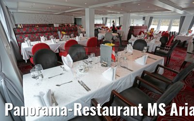 Panorama-Restaurant MS Ariana mit Dekoration Oesterreich 29.03.2015