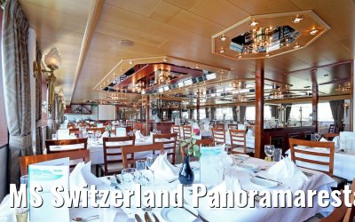 MS Switzerland Panoramarestaurant eingedeckt
