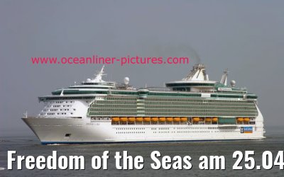 Freedom of the Seas am 25.04.2006 vor Cuxhaven