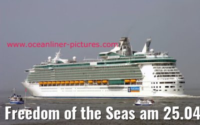 Freedom of the Seas am 25.04.2006 vor Cuxhaven