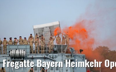 Fregatte Bayern Heimkehr Operation Atalanta in Wilhelmshaven 03.07.2015