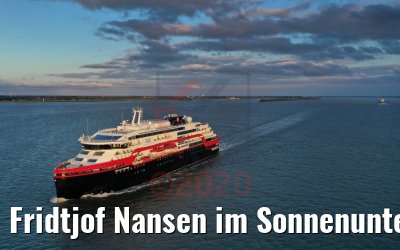 Fridtjof Nansen im Sonnenuntergang auf der Elbe 24.07.2020