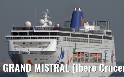 GRAND MISTRAL (Ibero Cruceros) departing Ijmuiden - September 04, 2012
