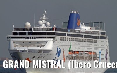 GRAND MISTRAL (Ibero Cruceros) departing Ijmuiden - September 04, 2012