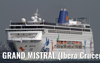 GRAND MISTRAL (Ibero Cruceros) departing Ijmuiden - September 04, 2012