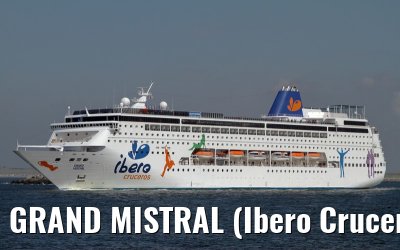 GRAND MISTRAL (Ibero Cruceros) departing Ijmuiden - September 04, 2012