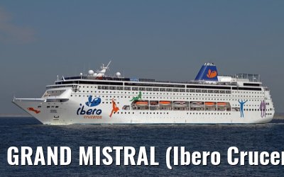GRAND MISTRAL (Ibero Cruceros) departing Ijmuiden - September 04, 2012