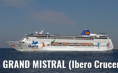 GRAND MISTRAL (Ibero Cruceros) departing Ijmuiden - September 04, 2012