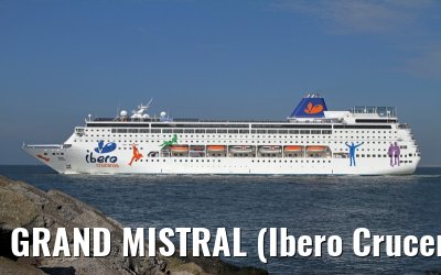 GRAND MISTRAL (Ibero Cruceros) departing Ijmuiden - September 04, 2012