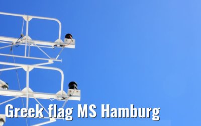 Greek flag MS Hamburg