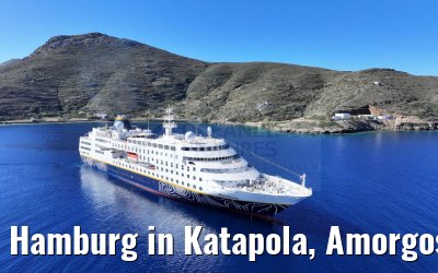 Hamburg in Katapola, Amorgos, Greece 26.04.2024
