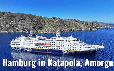 Hamburg in Katapola, Amorgos, Greece 26.04.2024