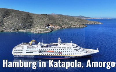 Hamburg in Katapola, Amorgos, Greece 26.04.2024