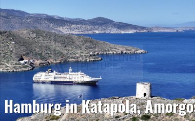 Hamburg in Katapola, Amorgos, Greece 26.04.2024