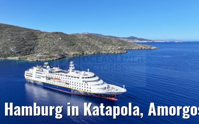 Hamburg in Katapola, Amorgos, Greece 26.04.2024