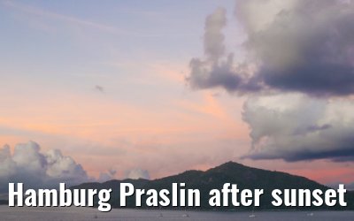 Hamburg Praslin after sunset
