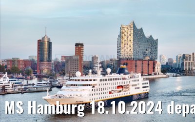 MS Hamburg 18.10.2024 departure from Hamburg