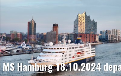 MS Hamburg 18.10.2024 departure from Hamburg