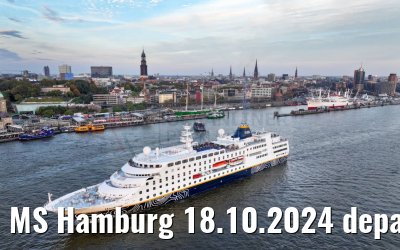 MS Hamburg 18.10.2024 departure from Hamburg