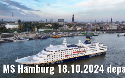 MS Hamburg 18.10.2024 departure from Hamburg
