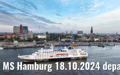 MS Hamburg 18.10.2024 departure from Hamburg