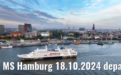 MS Hamburg 18.10.2024 departure from Hamburg
