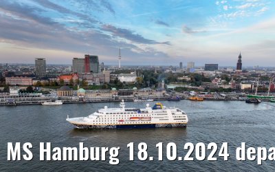 MS Hamburg 18.10.2024 departure from Hamburg
