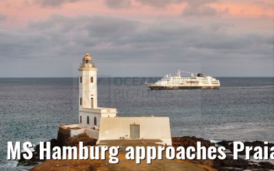 MS Hamburg approaches Praia, Santiago, Cape Verde 17.02.2025