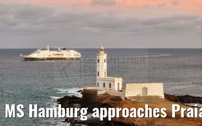 MS Hamburg approaches Praia, Santiago, Cape Verde 17.02.2025