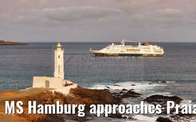 MS Hamburg approaches Praia, Santiago, Cape Verde 17.02.2025