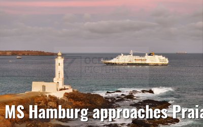 MS Hamburg approaches Praia, Santiago, Cape Verde 17.02.2025