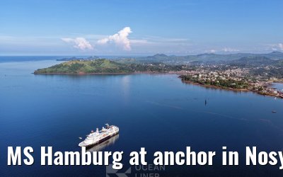 MS Hamburg at anchor in Nosy Be, Madagascar
