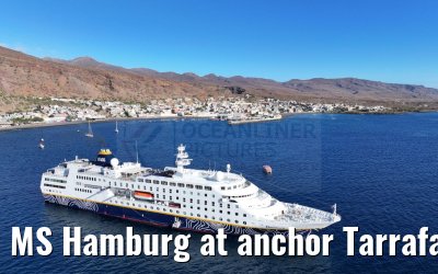 MS Hamburg at anchor Tarrafal 16.02.2025
