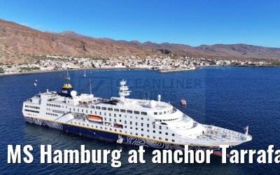 MS Hamburg at anchor Tarrafal 16.02.2025