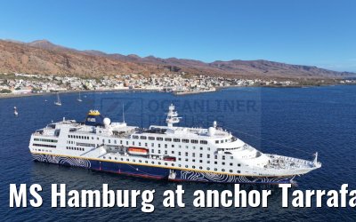 MS Hamburg at anchor Tarrafal 16.02.2025