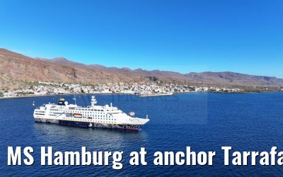 MS Hamburg at anchor Tarrafal 16.02.2025