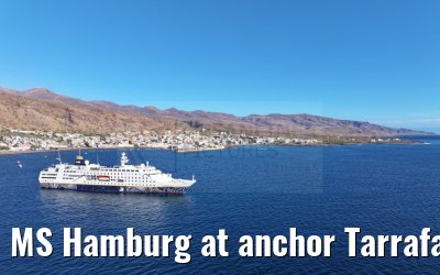 MS Hamburg at anchor Tarrafal 16.02.2025