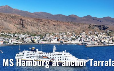 MS Hamburg at anchor Tarrafal 16.02.2025