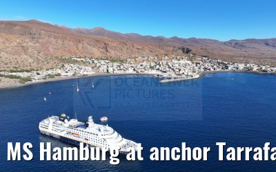 MS Hamburg at anchor Tarrafal 16.02.2025