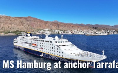 MS Hamburg at anchor Tarrafal 16.02.2025