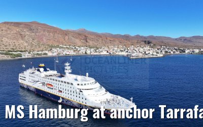 MS Hamburg at anchor Tarrafal 16.02.2025