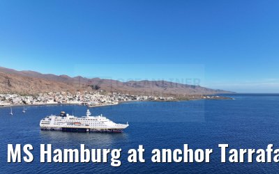 MS Hamburg at anchor Tarrafal 16.02.2025