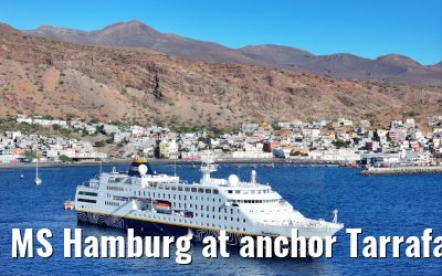 MS Hamburg at anchor Tarrafal 16.02.2025